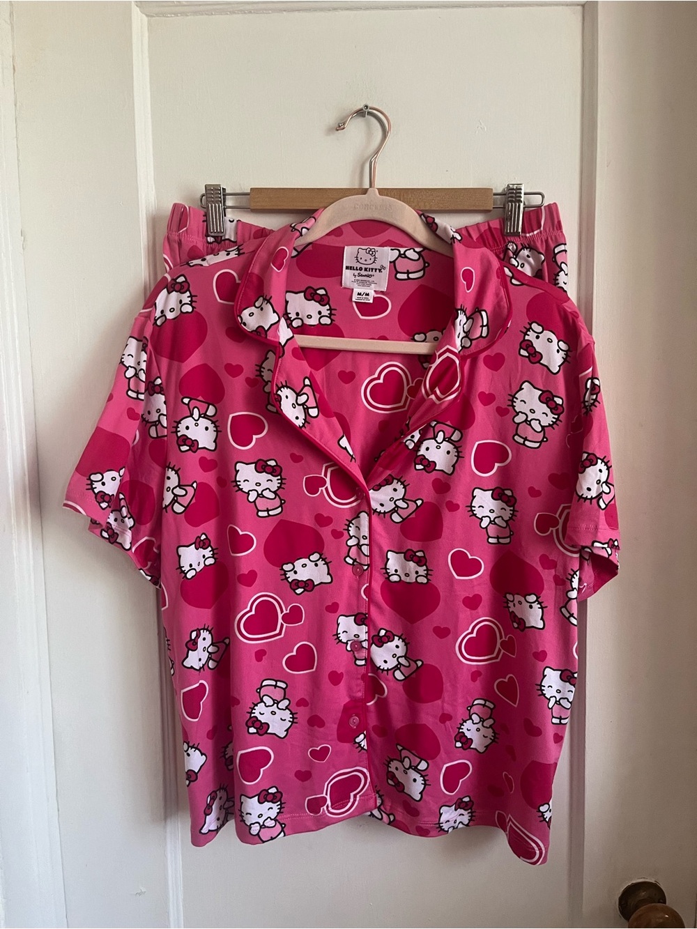 Hello Kitty Pink Heart Sleep Pajama Set